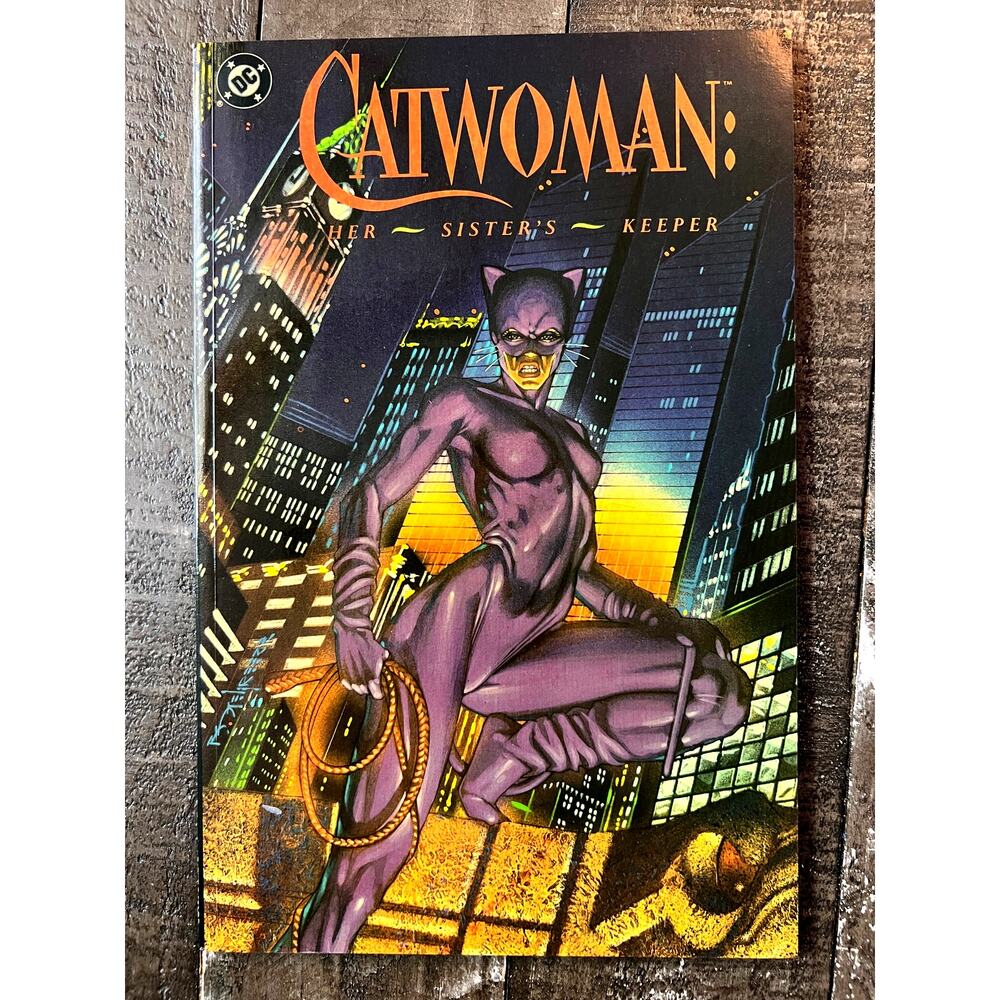 VINTAGE 1989 DC "CATWOMAN: HER SISTER'S KEEPER" graphic novel - M - Unopened